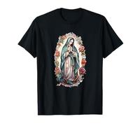 Lady of Guadalupe Graphic for Christian Colorful Catholic T-Shirt