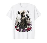 Lady of Ravens Gothic Witchcore Moon Dark Esthétique Occulte T-Shirt