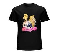 Lady Oscar and Androgyne The Rose of Versailles T-Shirt Black Unisex Mens Tees L