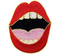 Lady sexy pour lèvres Rouge brodée Bouche badge Iron on Sew on Patch