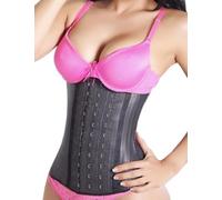 Lady Slim aux Femmes Fajas Colombiana Latex Taille Cincher/Formateur/régleur/Shaper Corset Perte de Poids M Taille 29,5 « - 31,0 » Noir Ver. 2.0