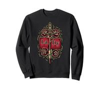 Lady Tableau périodique Gothique Rose Épée Chimie Sweatshirt