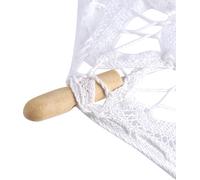 Lady Wedding Lace Umbrella Parasol Sun Umbrellas Party Bridal Photo Taking Decor(White Small)