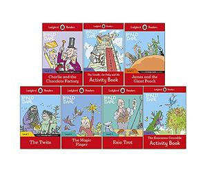 Ladybird Readers Roald Dahl Série 7 Ensemble de livres Collection niveau 1 à 4 (Twits, James et la pêche géante, Charlie et la chocolaterie, Magic Finger et PLUS !)