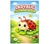 Ladybug Coloring Book: 50 Cute Ladybug Coloring Pages with Flowers, Nature Scenes and Garden Designs for Kids, Teens and Adults