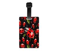 Ladybug - Ensemble d'étiquettes de bagage personnalisées avec sangle pour valises, sacs, kit de golf.