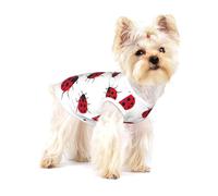 Ladybug T-shirt sans manches en coton pour chien Imprimé léger