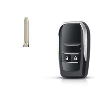 LadyCent Coque de istance modifiée à 3 Boutons avec Lame Toy43, pour Toyota RAV4 Camry Hiac Corolla Hilux Fortuner Innova