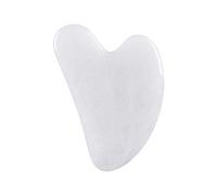 LadyCent Massage Naturel de Planche de Pierre de Jade Guasha, Outils de grattoirs de Masseur de Visage de Jade de Plaque de Guasha de Quartz Rose pour Le Corps de Dos de Cou de Visage