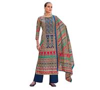 ladyline Maslin Silk Printed Aari Salwar Kameez Ensemble de costume brodé | Élégante robe indienne pakistanaise, Pin (6), 44