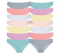 LadyMelex Lot de 10 culottes en coton doux pour petite fille de 2 à 11 ans, 10 pièces (couleur aléatoire), 12-13 ans