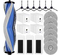 LADYSONS Accessoires de rechange pour ECOVACS DEEBOT T30 PRO OMNI / T30 OMNI Aspirateur Robot, 1 Brosse Principale, 3 Filtres, 6 Brosses Latérales, 6 Serpillières, 4 Sacs à Poussière Antibactériens
