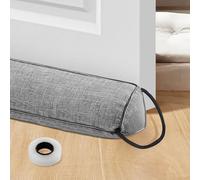 LADYSONS Boudin de Porte Magnétique 92 cm - Extra Lourd, Lavable, Économe en Énergie - Joint de Sol Gris