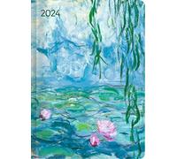 Ladytimer Monet 2024 Agenda de poche, format A6, 10,7 x 15,2 cm, hebdomadaire, 192 pages, pour notes, planificateur de rendez-vous Alpha Edition