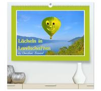 Lächeln in Landschaften (hochwertiger Premium Wandkalender 2026 DIN A2 quer), Kunstdruck in Hochglanz: Lächelnde Gesichter irgendwie anders