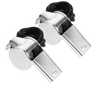 laeeyin Lot de 2 sifflets pour cours de sport professionnels avec cordon pour arbitre pour les sports scolaires, le football, l'éducation physique, l'entraînement des chiens
