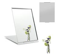 laeeyin Miroir de voyage, petit miroir cosmétique, pliable, ultra fin et durable, convient pour les voyages, le bureau, le rasage, le camping et le maquillage (1 pièce 15 x 10 cm)