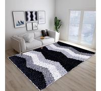 Laegnfho Kit Tapis Point Noué à Faire Grande Taille Coussin au Crochets à Loquet Bricolage Création Tapis à Crocher pour Adultes Modèle Couleur Pré Imprimé Kit Tapis Crochet à Point Noué 69 x 102 cm