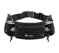 Laelr Ceinture de Course Activ avec Bouteilles d'eau (2 x 175ML), Ceinture D'hydratation Ce Sac de Rangement Etanche à la Taille est Adapté à l'iPhones.