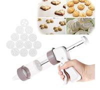 LAEMALLS Presses à Biscuits Pistolet à Pâtisserie Icing Décoration Sets avec 6 Buses et 13 Biscuits Modèles, Manuelle Cuisson Mis pour Décoration de Gâteau, Pâtisserie, Sablés, Biscuits, Churros#1