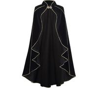 LAEMILIA Cape médiévale de sorcière en velours pour femme - Costume de vampire gothique de la Renaissance - Costume de foire de la Renaissance - Costume de Noël ou de carnaval - Taille unique