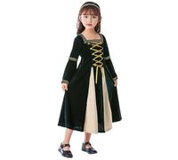 LAEMILIA Costume de scientifique fou pour enfants - Tenue d'Halloween 3 pièces pour filles et garçons - Blouse de laboratoire blanche + lunettes rondes + perruque pour la journée scientifique