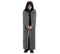 LAEMILIA Costume d'Halloween pour adulte et femme - Cape à capuche en lambeaux - Costume médiéval de la mort - Costume de vampire gothique - Taille unique