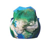 LAEMILIA Costume d'Halloween pour garçons et filles - Costume de planète 3D Globe World avec gant d'avion - Combinaison blanche - 5 à 10 ans