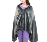 LAEMILIA Couverture Chauffante Electriques Cape Chauffage Rechargeable Plaid Chauffante USB Châle sans Fils Flanelle avec 3 Niveaux de Température 150 X 85 CM pour Le Dos/Le Cou/Les Epaules