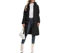 LAEMILIA Doudoune Femme Hiver Longue Chaude Cintrée Manteau Femme Hiver Long Matelassé avec Capuche Elegant Veste Parka Longue Femme Chic Blouson Chaud Mi Longue Zippé Grande Taille S-4XL / 36-50