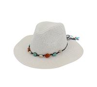 LAEMILIA Femme Chapeau de Soleil Melon Capeline Décoration de Coquille Anti-UV Plage Voyage Eté