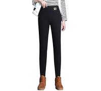LAEMILIA Legging Femme Hiver Pantalon Chaud Polaire Collants Thermiques Femme Jegging Taille Haute Pant Crayon Fourré Doublés Grande Taille Motif Mignons Causual Couleur Unie