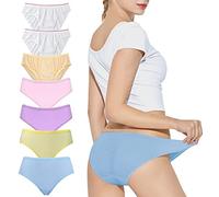 LAEMILIA Lot de 7 Slips Jetables Femme Culottes Accouchement sous-vêtement Non-Tissés Coton Confortable Elastique pour Maternité Grossesse Spa Voyage Hôtel
