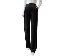 LAEMILIA Pantalon Grossesse Femme Pantalon Maternité Fluide Pantalon Enceinte Taille Haute Taille Réglable Vetement Grossesse et MaternitéGrande Taille Elastique Respirant Doux Couleur Unie