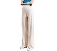 LAEMILIA Pantalon Grossesse Femme Pantalon Maternité Fluide Pantalon Enceinte Taille Haute Taille Réglable Vetement Grossesse et MaternitéGrande Taille Elastique Respirant Doux Couleur Unie