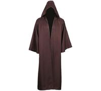 LAEMILIA Robe de sorcier d'Halloween à capuche pour femme, costume de vampire médiéval gothique, fantôme, déguisement de sorcière pour cosplay, tailles 36 à 50 (S-XXL)