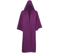 LAEMILIA Robe de sorcier d'Halloween à capuche pour femme, costume de vampire médiéval gothique, fantôme, déguisement de sorcière pour cosplay, tailles 36 à 50 (S-XXL)