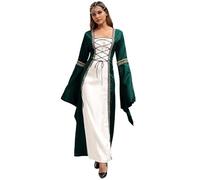 LAEMILIA Robe médiévale de la Renaissance - Costume d'époque - Costume d'Halloween pour adulte - Style victorien - Costume de paysanne historique - Tailles 36 à 50 (S-5XL)