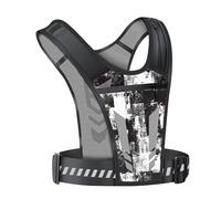 LAEMILIA Support de téléphone réfléchissant avec poches, pochette de course pour téléphone léger avec ceinture réglable, porte-bouteille pour course à pied, cyclisme, marche, exercice, b, Taille