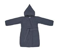 Lässig 1312013401-18 Muslin Bathrobe Navy, 12-18 months, blau, 240 g