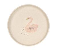 LÄSSIG Assiette enfant sans mélamine, sans BPA, pour lave-vaisselle et micro-ondes/Plate Little Water Swan