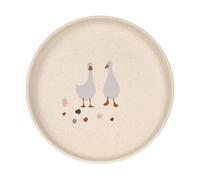 LÄSSIG Assiette enfant sans mélamine, sans BPA, pour lave-vaisselle et micro-ondes/Plate Tiny Farmer Goose