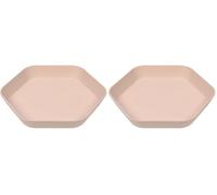 Lässig Assiette pour enfants Vaisselle pour enfants sans mélamine, sans BPA, en biocomposite/Plate Geo powder pink (Lot de 2)