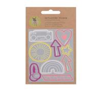 Lässig Autocollant réfléchissant Rainbow rose 12,5×15,5 cm - Sticker enfant