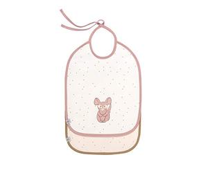 LÄSSIG Baby Kleinkind Lätzchen Medium wasserabweisend zum Binden 2 Stk./Medium Bib About Friends Chinchilla, rosa, 1311015329