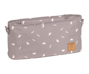 LÄSSIG Baby Organisateur de poussette Buggy Organizer Sac de poussette avec fixation pour poussette/Buggy Organizer Blocks taupe
