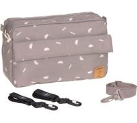 LÄSSIG Baby Organisateur de poussette Sac à bandoulière Sac pour poussette avec fixation pour poussette/Casual Buggy Organizer Bag Blocks taupe