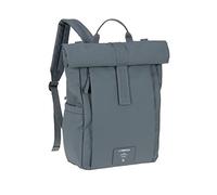 LÄSSIG Baby Sac à dos à langer Sac à dos avec matelas à langer, fixation pour poussette, porte-bouteille produit durablement/GRE Rolltop Up Backpack anthracite