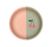 LÄSSIG Baby Silikon Kinderschüssel/Silicone Bowl Happy Fruits Cherry