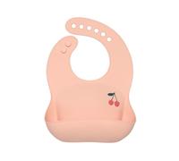 Lässig Baby Silikon Lätzchen Kleinkinder Lätzchen mit Auffangschale spülmaschinengeeignet/Happy Fruits Cherry